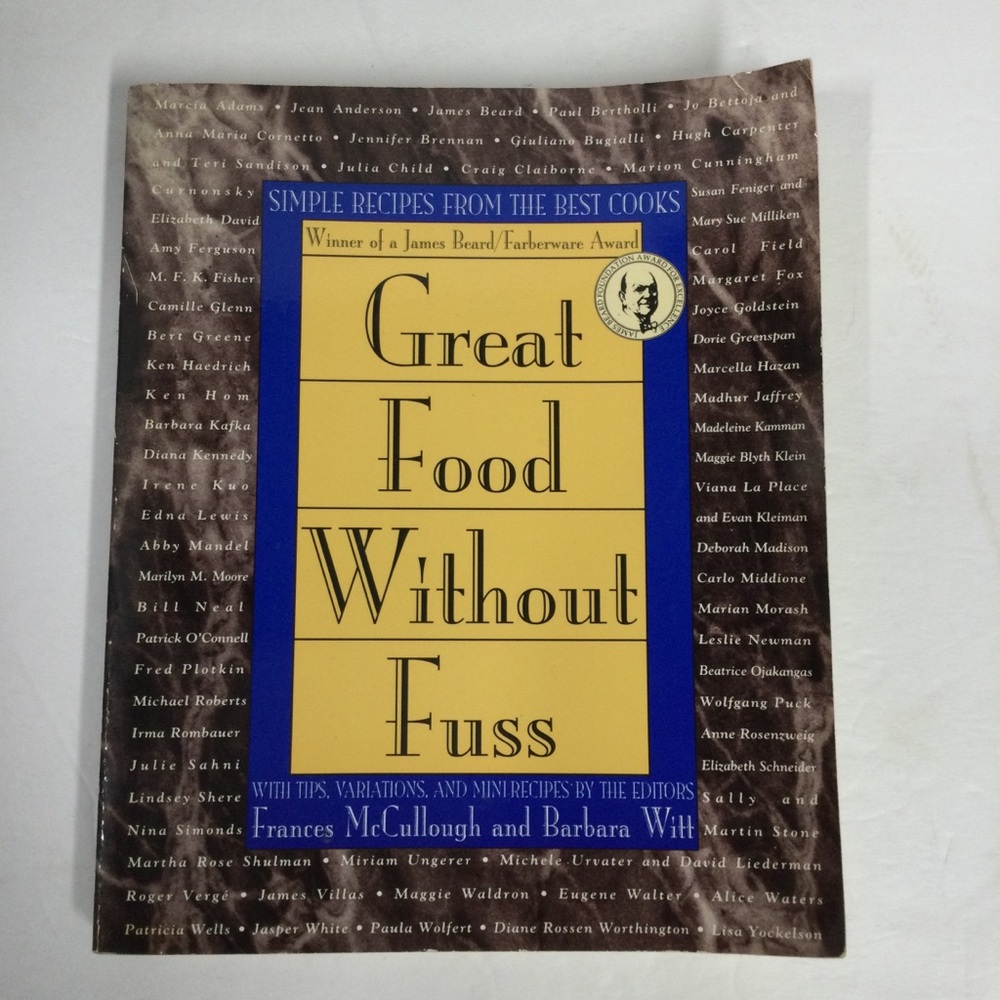 Great Food Without Fuss Cookbook - Yellow & Blue Cover